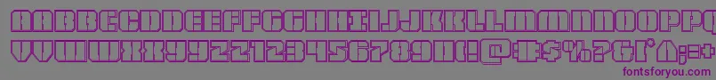 Warpthrusterengrave Font – Purple Fonts on Gray Background