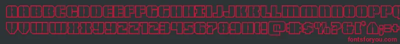 Warpthrusterengrave Font – Red Fonts on Black Background