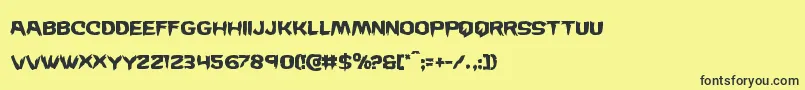 Wickerman Font – Black Fonts on Yellow Background
