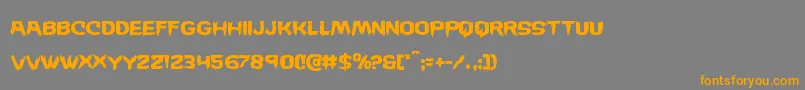 Wickerman Font – Orange Fonts on Gray Background