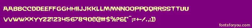 Wickerman Font – Yellow Fonts on Purple Background