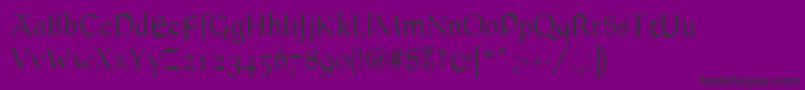GoudyThirtyLight-fontti – mustat fontit violetilla taustalla