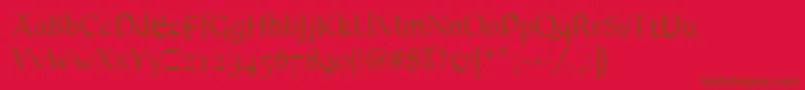 GoudyThirtyLight Font – Brown Fonts on Red Background