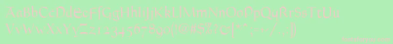 GoudyThirtyLight Font – Pink Fonts on Green Background