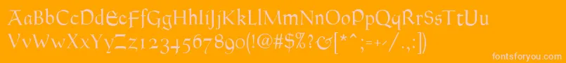 GoudyThirtyLight Font – Pink Fonts on Orange Background
