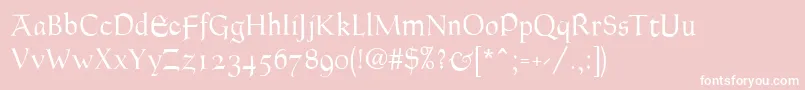 フォントGoudyThirtyLight – ピンクの背景に白い文字