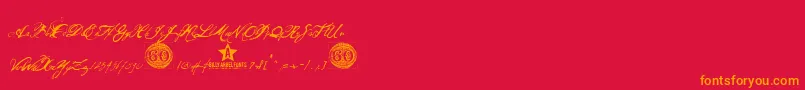 OlhoDeBoi Font – Orange Fonts on Red Background