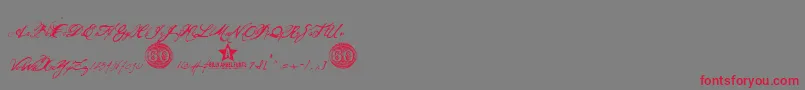OlhoDeBoi Font – Red Fonts on Gray Background