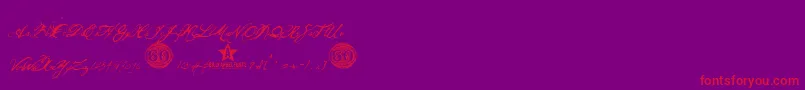 fuente OlhoDeBoi – Fuentes Rojas Sobre Fondo Morado