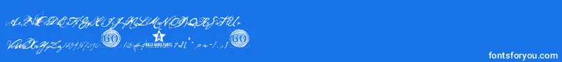 OlhoDeBoi Font – White Fonts on Blue Background