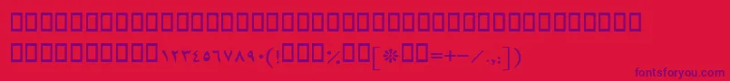 BMashhad Font – Purple Fonts on Red Background