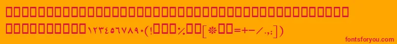 BMashhad Font – Red Fonts on Orange Background