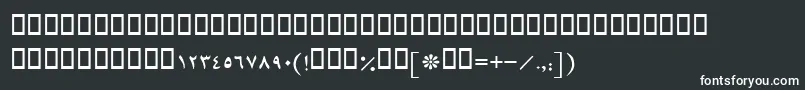 フォントBMashhad – 白い文字
