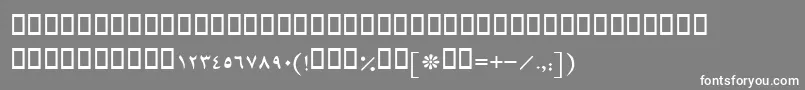 BMashhad Font – White Fonts on Gray Background