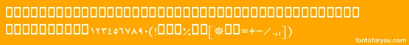BMashhad Font – White Fonts on Orange Background