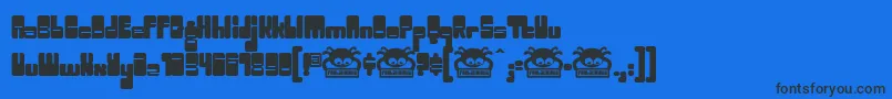 Шрифт Toggle ffy – чёрные шрифты на синем фоне