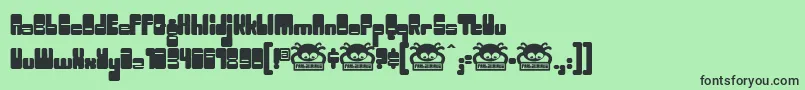Toggle ffy Font – Black Fonts on Green Background