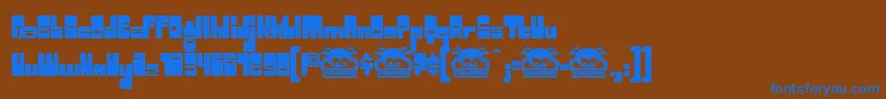 Czcionka Toggle ffy – niebieskie czcionki na brązowym tle