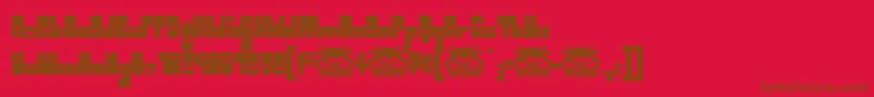 Toggle ffy Font – Brown Fonts on Red Background
