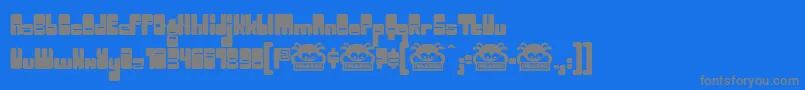 Toggle ffy Font – Gray Fonts on Blue Background