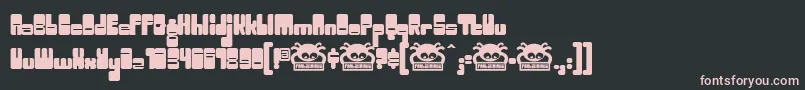 Toggle ffy Font – Pink Fonts on Black Background
