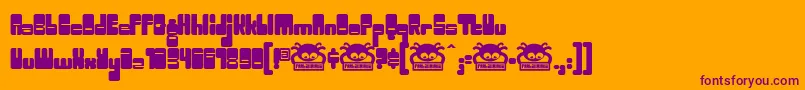 Toggle ffy Font – Purple Fonts on Orange Background