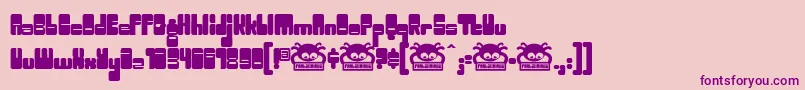 Toggle ffy Font – Purple Fonts on Pink Background