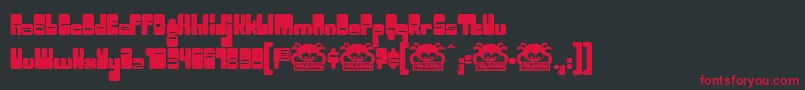 Toggle ffy Font – Red Fonts on Black Background