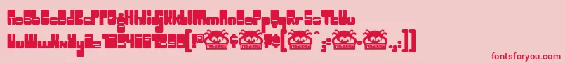 Шрифт Toggle ffy – красные шрифты на розовом фоне