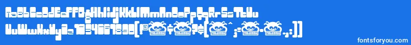 Toggle ffy Font – White Fonts on Blue Background