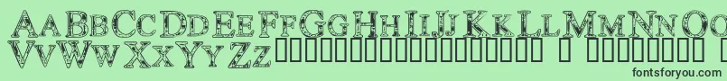 Techc Font – Black Fonts on Green Background