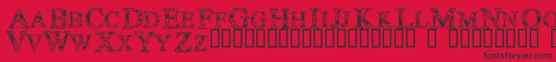 Techc Font – Black Fonts on Red Background