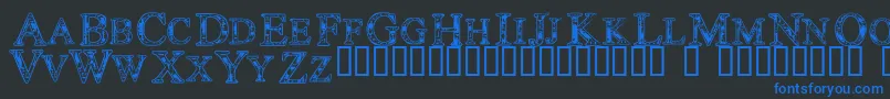 Techc Font – Blue Fonts on Black Background
