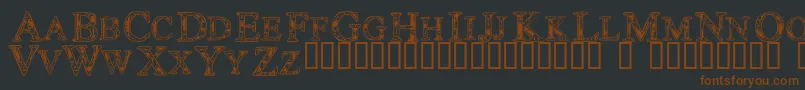 Techc Font – Brown Fonts on Black Background