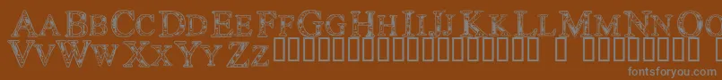 Techc Font – Gray Fonts on Brown Background