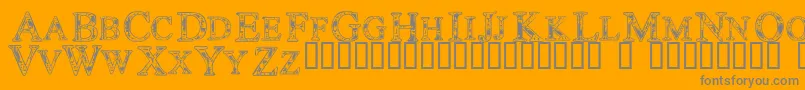 Techc Font – Gray Fonts on Orange Background