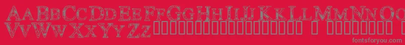 Techc Font – Gray Fonts on Red Background