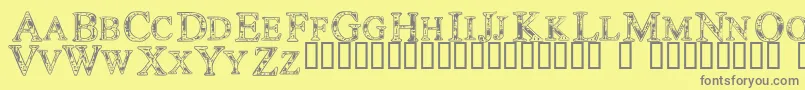 Techc Font – Gray Fonts on Yellow Background