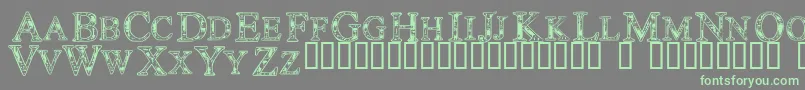 Techc-Schriftart – Grüne Schriften auf grauem Hintergrund
