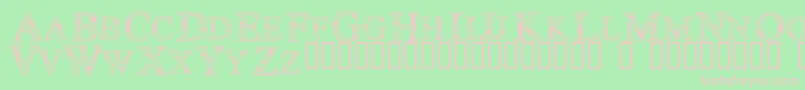 Techc Font – Pink Fonts on Green Background