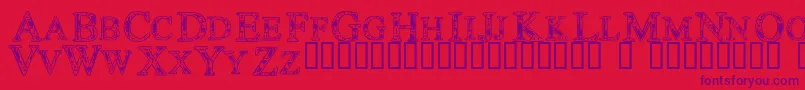 Techc Font – Purple Fonts on Red Background