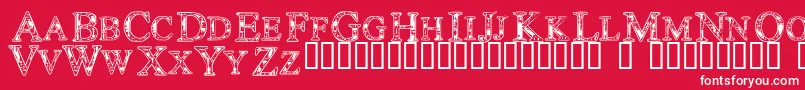 Techc Font – White Fonts on Red Background