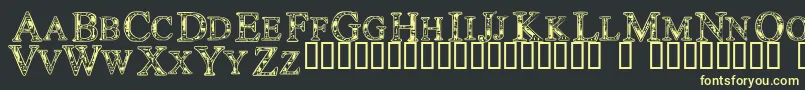 Techc Font – Yellow Fonts on Black Background