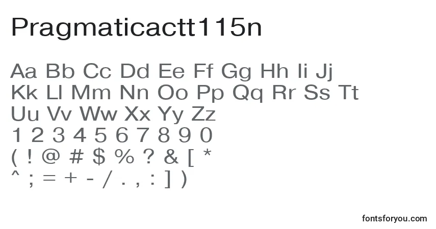 Police Pragmaticactt115n - Alphabet, Chiffres, Caractères Spéciaux