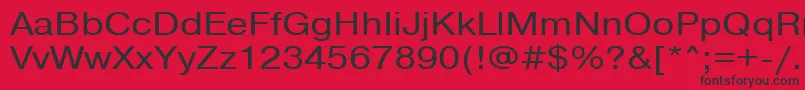 Pragmaticactt115n Font – Black Fonts on Red Background
