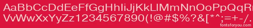 Pragmaticactt115n Font – Pink Fonts on Red Background