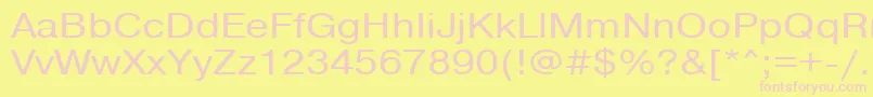 Pragmaticactt115n Font – Pink Fonts on Yellow Background