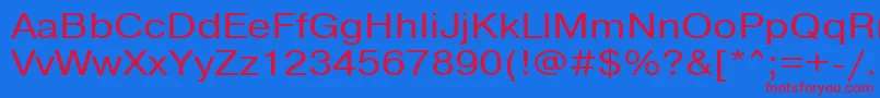 Шрифт Pragmaticactt115n – красные шрифты на синем фоне