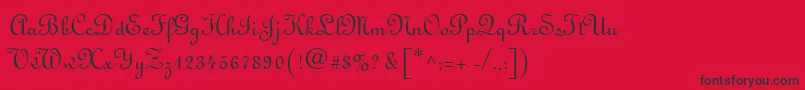 MonasteryScriptSsi Font – Black Fonts on Red Background