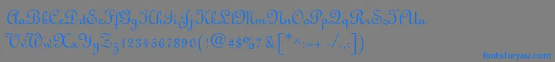 MonasteryScriptSsi Font – Blue Fonts on Gray Background